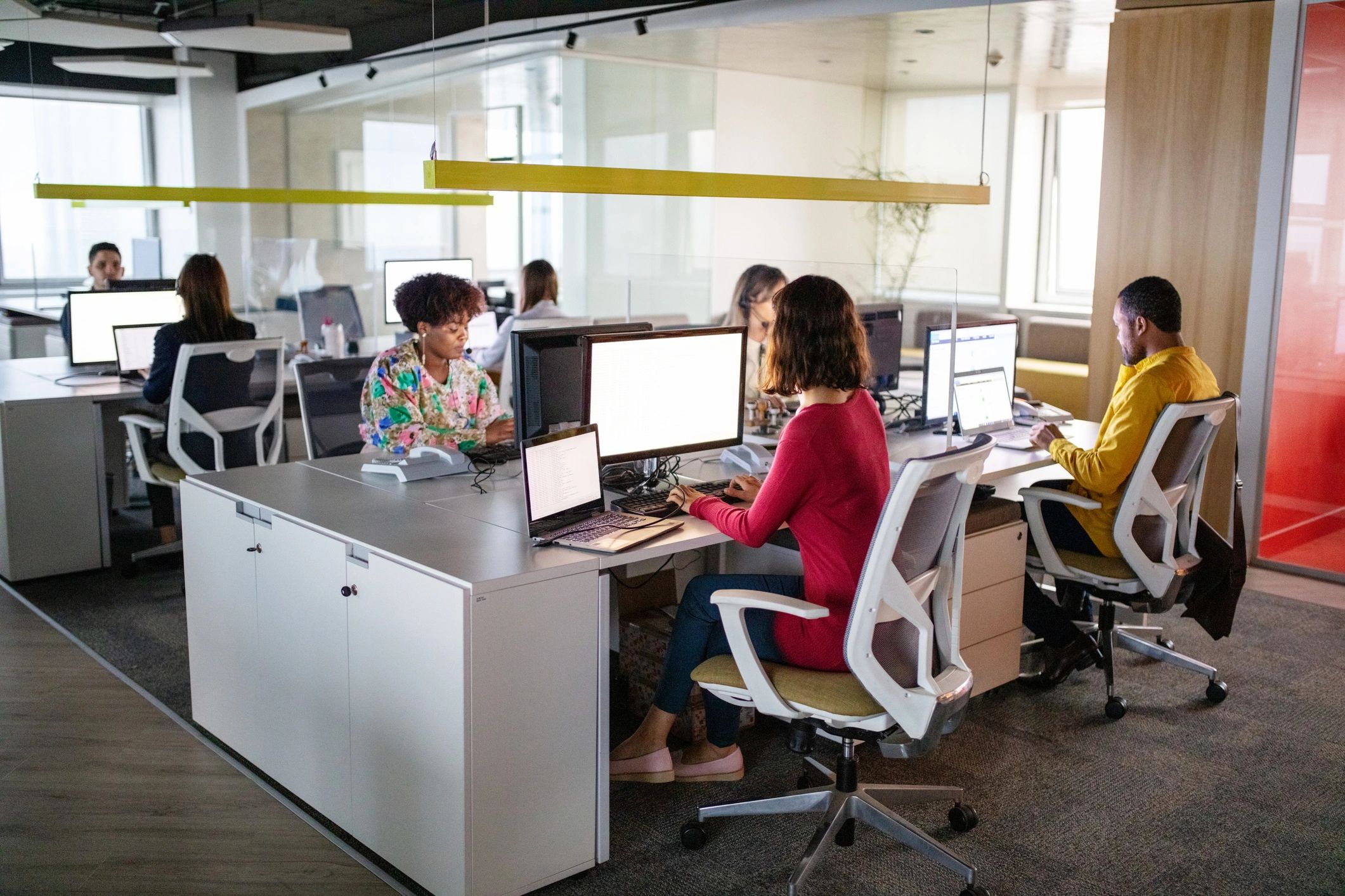 fintech business team modern office